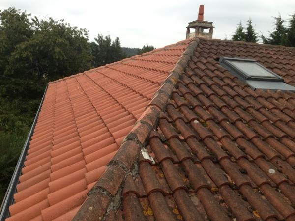 nettoyage toiture rouleau